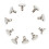 10pcs detachable replacement jeans button alloy fasteners 6