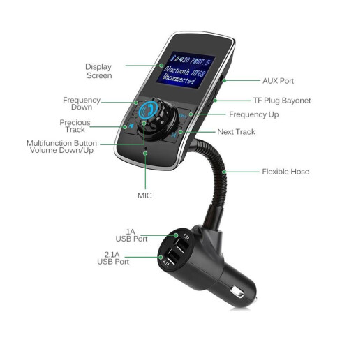 Wireless Car With Built-In Microphone Hand-Free Calling 2