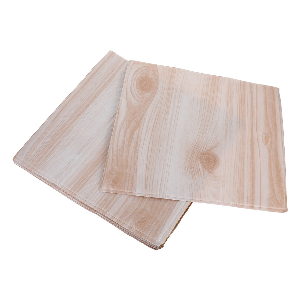 Photos - Wallpaper 10Pcs 3D Self Stick Realistic Wood Grain Easy Apply
