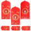 Raindrops Red Envelopes Red Paper 6pcs 5.9x3.3in 11