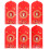 Raindrops Red Envelopes Red Paper 6pcs 5.9x3.3in 5