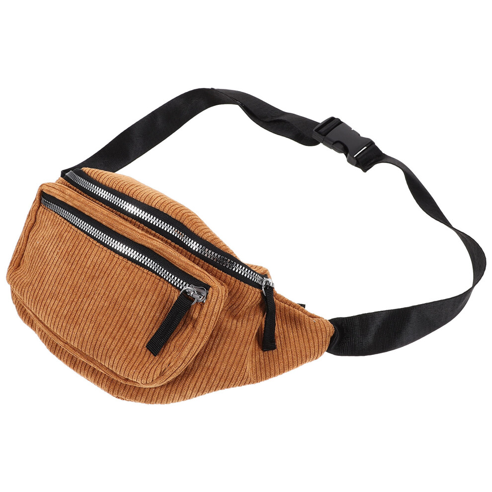 brown corduroy crossbody waist bag for women and girls-image-OPC-PKTNR7P-NEW