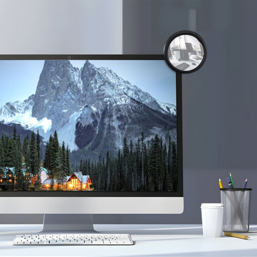 3pcs computer mirror for office desk, laptop, cubicle use 2