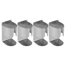 4Pcs Stainless Steel Electric Toothbrush Holders Wall-Mounted Silver
