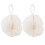 2Pcs Beige Bath Shower Scrubber Balls Pe Material Exfoliating Sponge 4