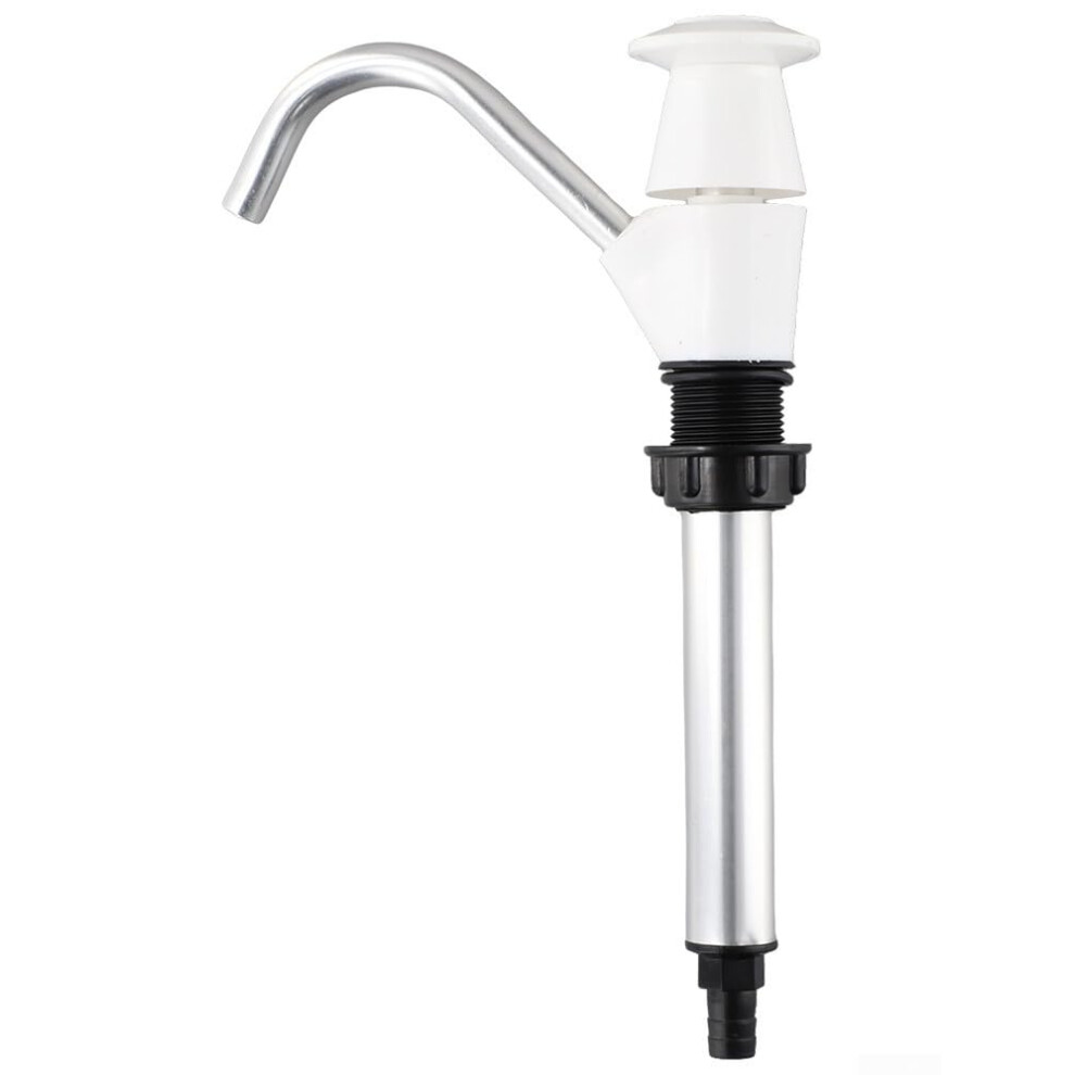 Portable Hand Pump Water Dispenser For Camping And RVs, Self Priming, Aluminum Alloy Construction, 275mm Length, White-image-OPC-PKTNT99-NEW