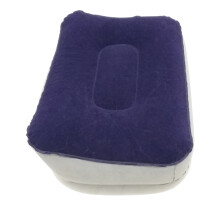 Inflatable Travel Foot Rest Pillow With Soft Flocking For Use Anywhere