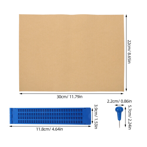reusable braille writing kit with stylus and board 1