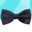 men's polyester silk solid bow tie for wedding groom party navy blue 3