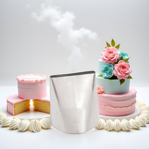 Silver Cake Icer Tips Large Model #201 Crumb Coat Piping Tips For Cake Decorating Icing Piping Tools 2