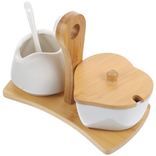 Couvercle En Céramique À Crème Plateau Bambou