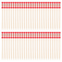 Stuzzicadenti In Con Perline Rosse 100 Pezzi