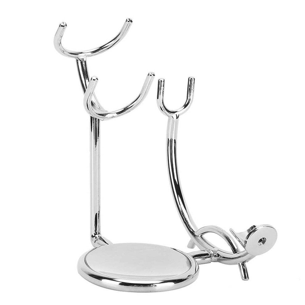 Manual Stand Shaving Brush Soap Bowl Stand Electroplated Metal Shaving Knife Stand