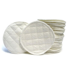 Nursing Pads 12pcs, Reusable White Medium Breast Pads For Pregnancy And Breastfeeding, Cotton Material