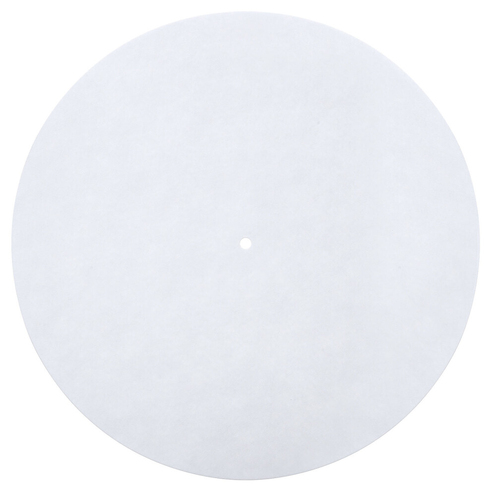 Turntable Platter Mat Pad Anti Static Anti Vibration Wool White 3322122742185