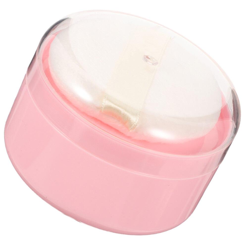 Body Powder Puff Box With Puff, Portable Loose Powder Container Holder Inoomp