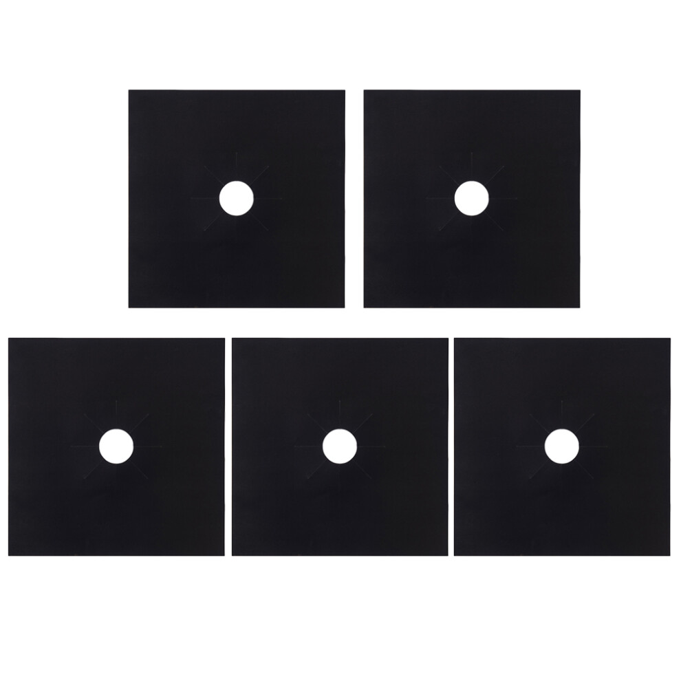 5pcs stove burner covers 27x27cm reusable black for gas range-image-OPC-PKTNXXP-NEW
