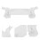ceramic bunny snack dish for food dessert fruit candy serving 6