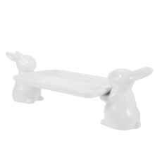 ceramic bunny snack dish for food dessert fruit candy serving