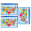 3pcs laminated usa map poster educational wall chart for kids bedroom decor 1