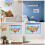 3pcs laminated usa map poster educational wall chart for kids bedroom decor 6