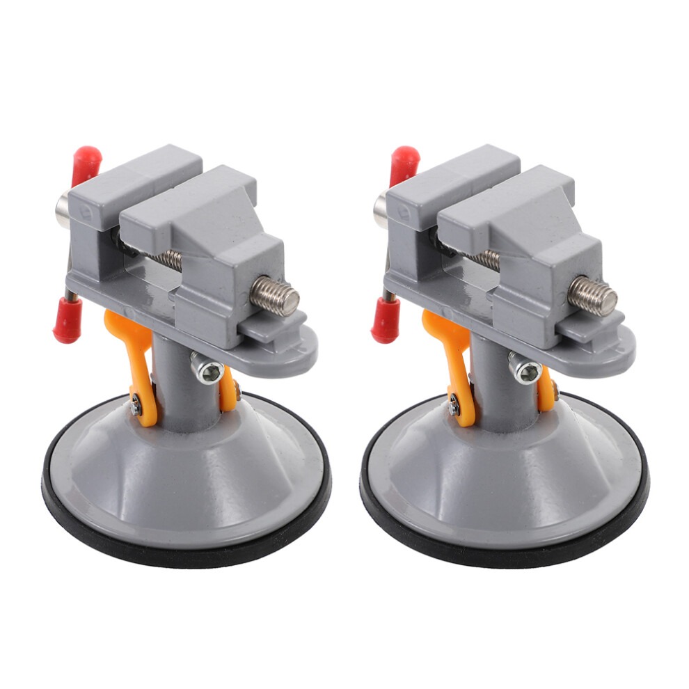 2Pcs Mini Table Vise 360 Swivel Base With Suction Cup Clamp 3322934640525