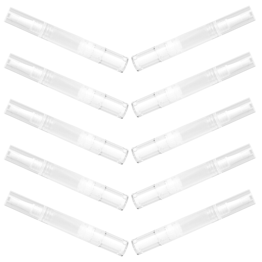 Inoomp 10Pcs Transparent 5Ml Refillable Lip Gloss Applicator Tubes