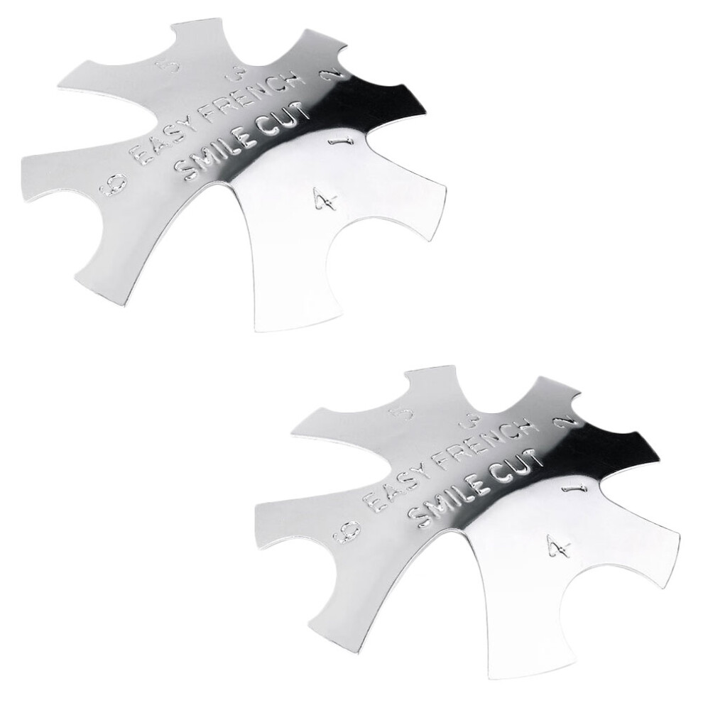Aboofan 2Pcs Nail Art Manicure Trimmer Cutter Template Plate Tool
