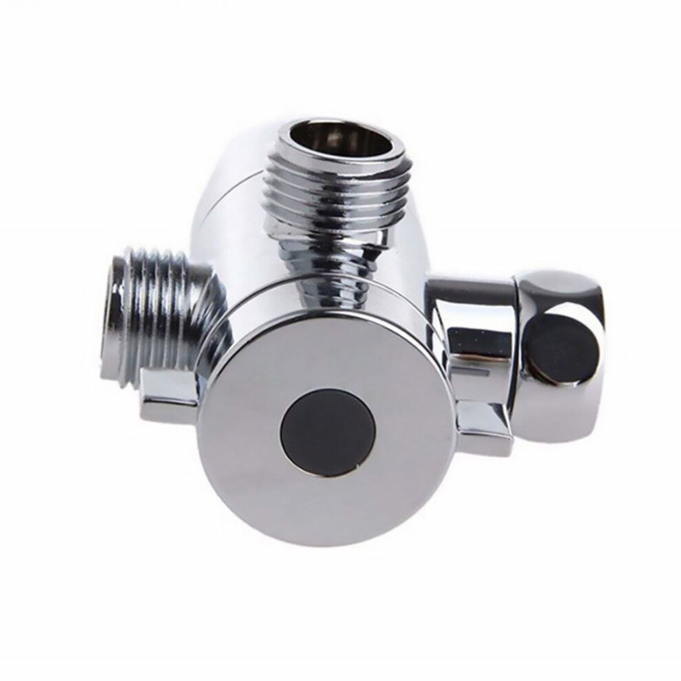 Three -Adapter Water Separator Shower Tee Adjustable Diverter Silver 3322809693540
