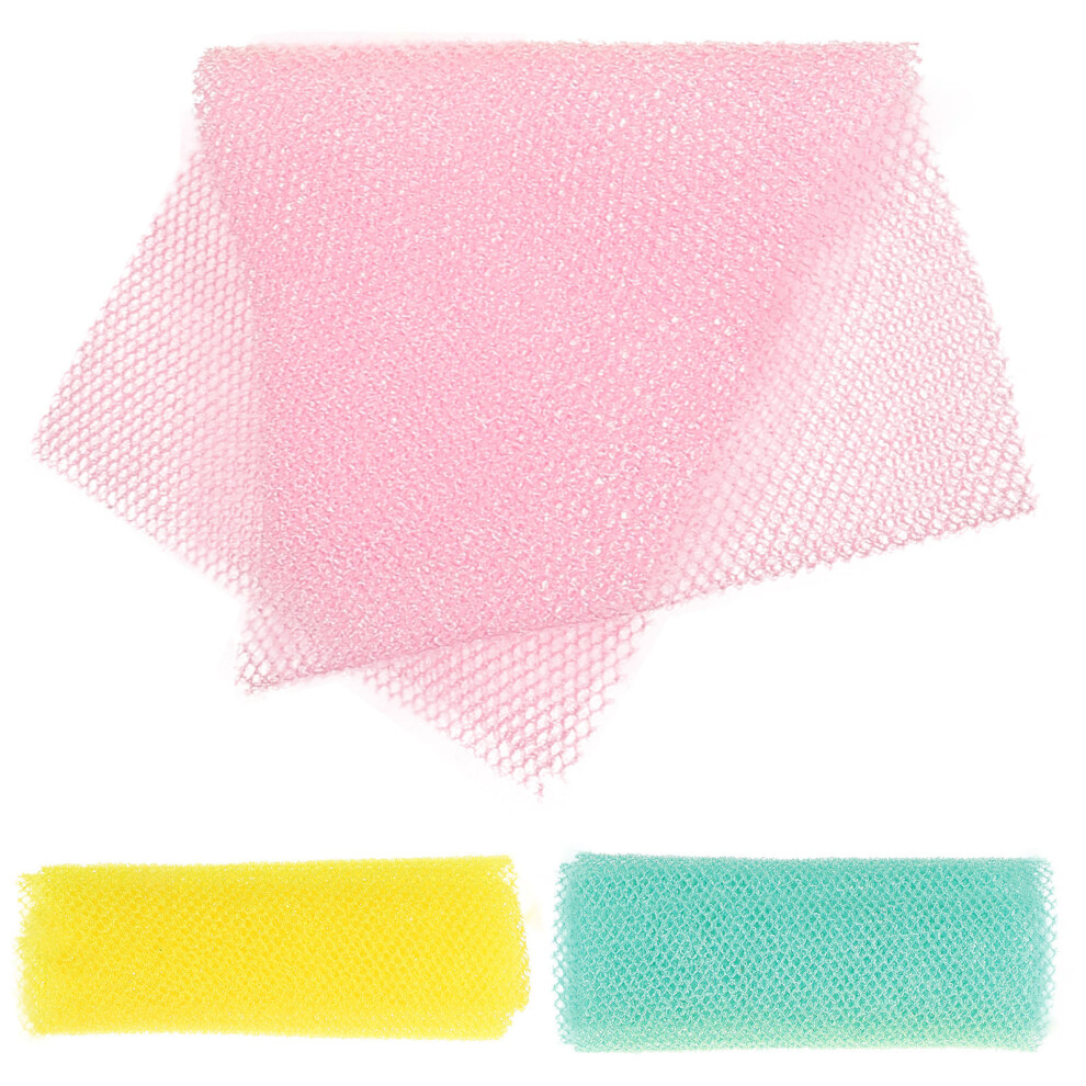 Totority 3Pcs African Bath Sponge Exfoliating Shower Scrubber Washing Nets