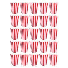 25pcs classic striped paper popcorn cups snack containers