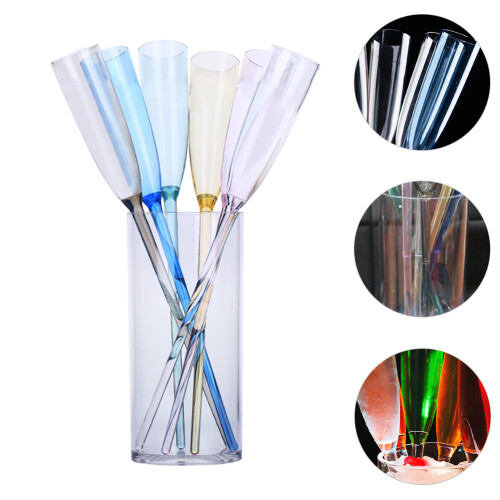 1 set of 7 simple glasses with base 2