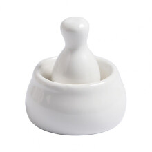 Ceramic Mortar And Pestle Set For Spices And Herbs White Durable Herb Grinder Pill Crusher Kitchen Decor
