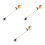 3pcs mini house mower model pvc garden tool decor 8