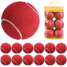 Tennis Balls Pack Of 12 2.4-Inch Pressure-Matched Training Balls For Sports And Dog Red