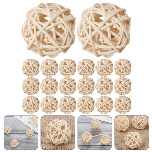 20 pz palline rattan per vaso, da te e 2