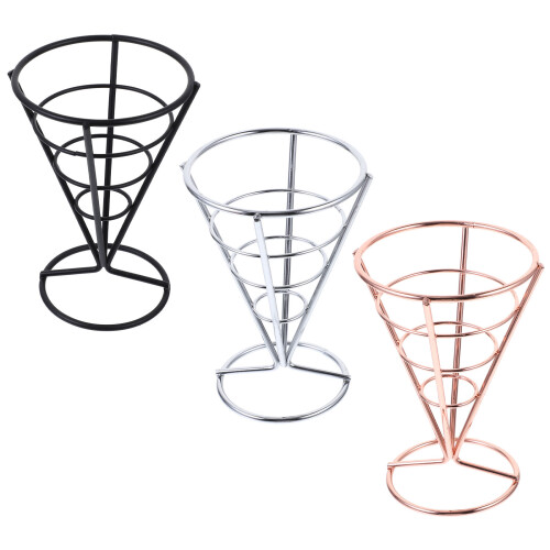 suporte para cone de batata 3 peças com cesta oca 1