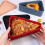 Pizza Leftover Storage Container 1-Piece Blue Silicone Reusable Space-Saving 3