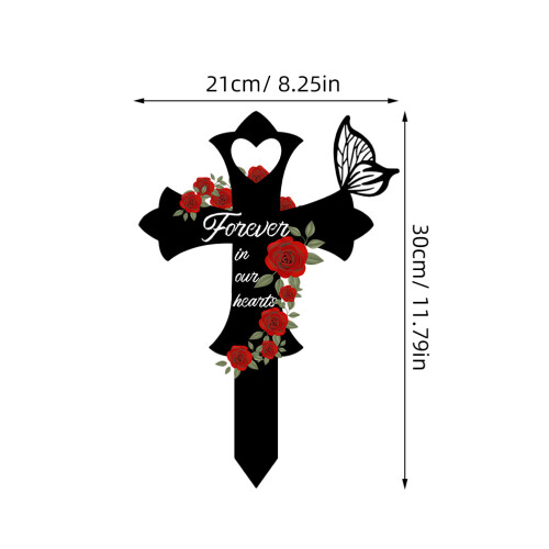 cruz de metal para e cemitério com haste para túmulo 1