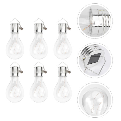 6 lâmpadas led solar com fio de , branca 2