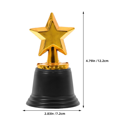 8 unid. mini troféu plástico para premiações 1