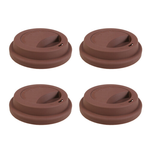 4 tampas de silicone reutilizáveis para e de
