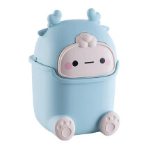 Cute Flip Trash Can Cute Animal Shape Trash Cans Cute Desktop Trash Can for Bathrooms,Kitchens,Offices