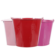 3er-set metall-eimer, mini-eimer, tischdeko, party-favor, kinder-eimer