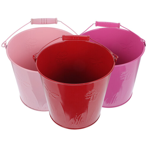 3er-set metall-eimer, mini-eimer, tischdeko, party-favor, kinder-eimer 1