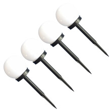 4er set solarlampen mit blasendesign warmweiß für außenbereich