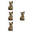 4er-set messing katzen figur mini statue retro kätzchen 7