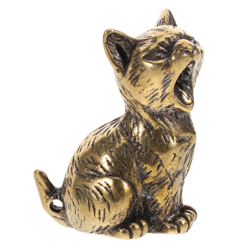4er-set messing katzen figur mini statue retro kätzchen 2