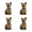 4er-set messing katzen figur mini statue retro kätzchen 8