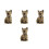 4er-set messing katzen figur mini statue retro kätzchen 6